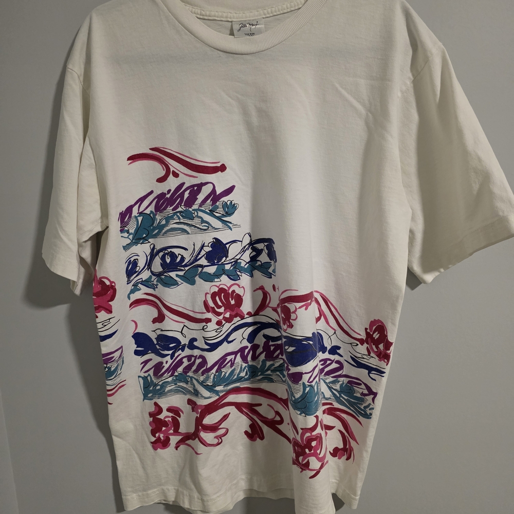 Gilda Marx Colorful Abstract Graphic T-Shirt One Size Vintage 1993 - Picture 4 of 15